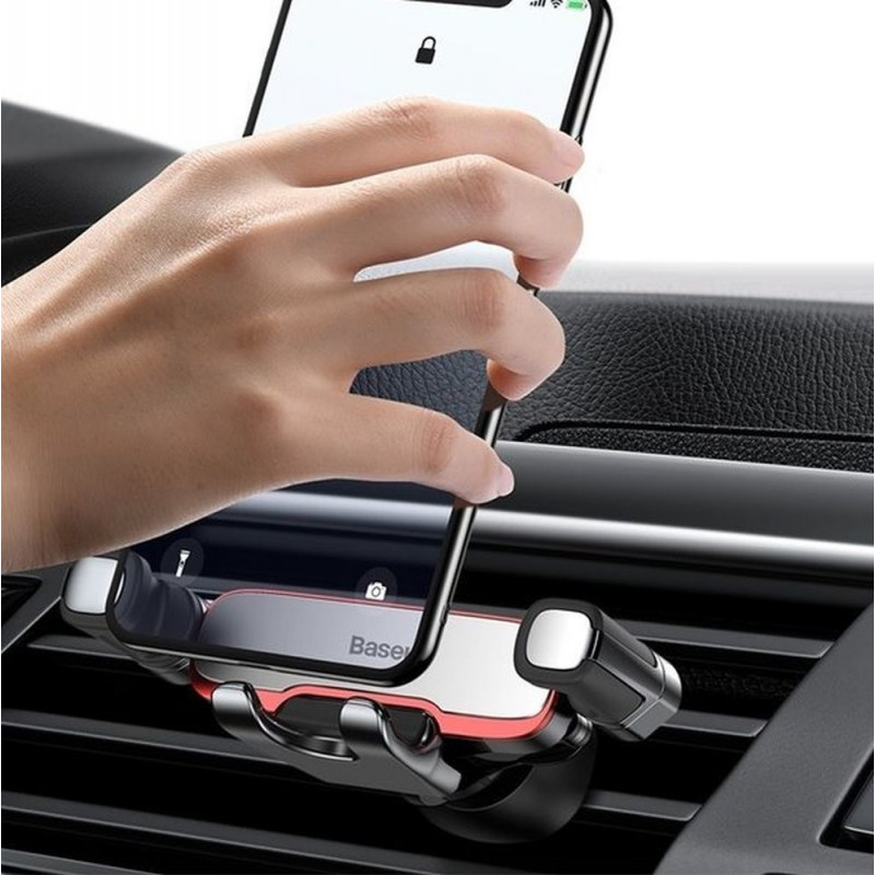 Автотримач для телефона Baseus Mr Hui Gravity Car Mount Silver — фото 8