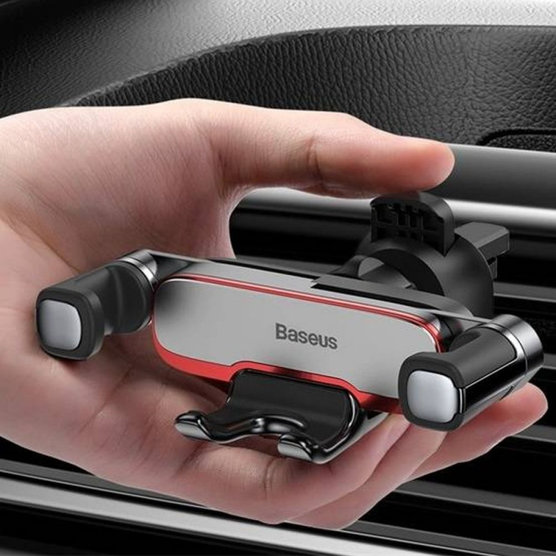 Автотримач для телефона Baseus Mr Hui Gravity Car Mount Silver — фото 9