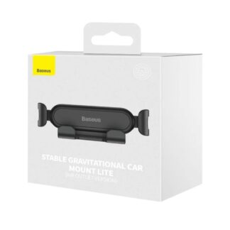 Автотримач для телефона Baseus Stable Gravitational Car Mount Lite (Air Outlet Version) black — фото 3