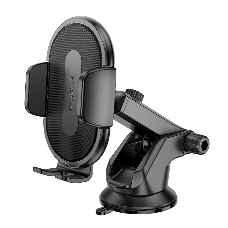 Автотримач для телефона BOROFONE BH134 Rio push-type car holder (center console) Black — фото 7