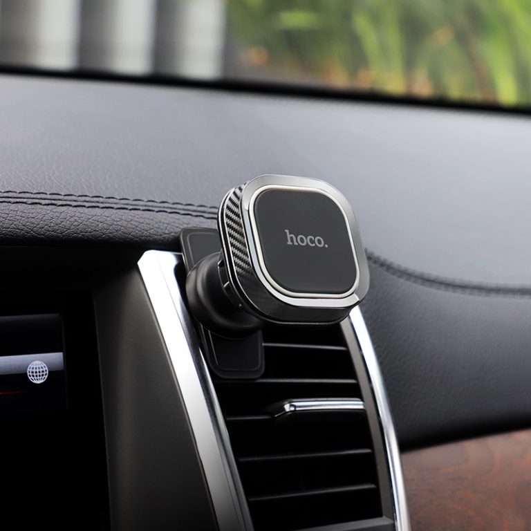 Автотримач для телефона HOCO CA52 Intelligent air outlet in-car holder Black+Gray — фото 8