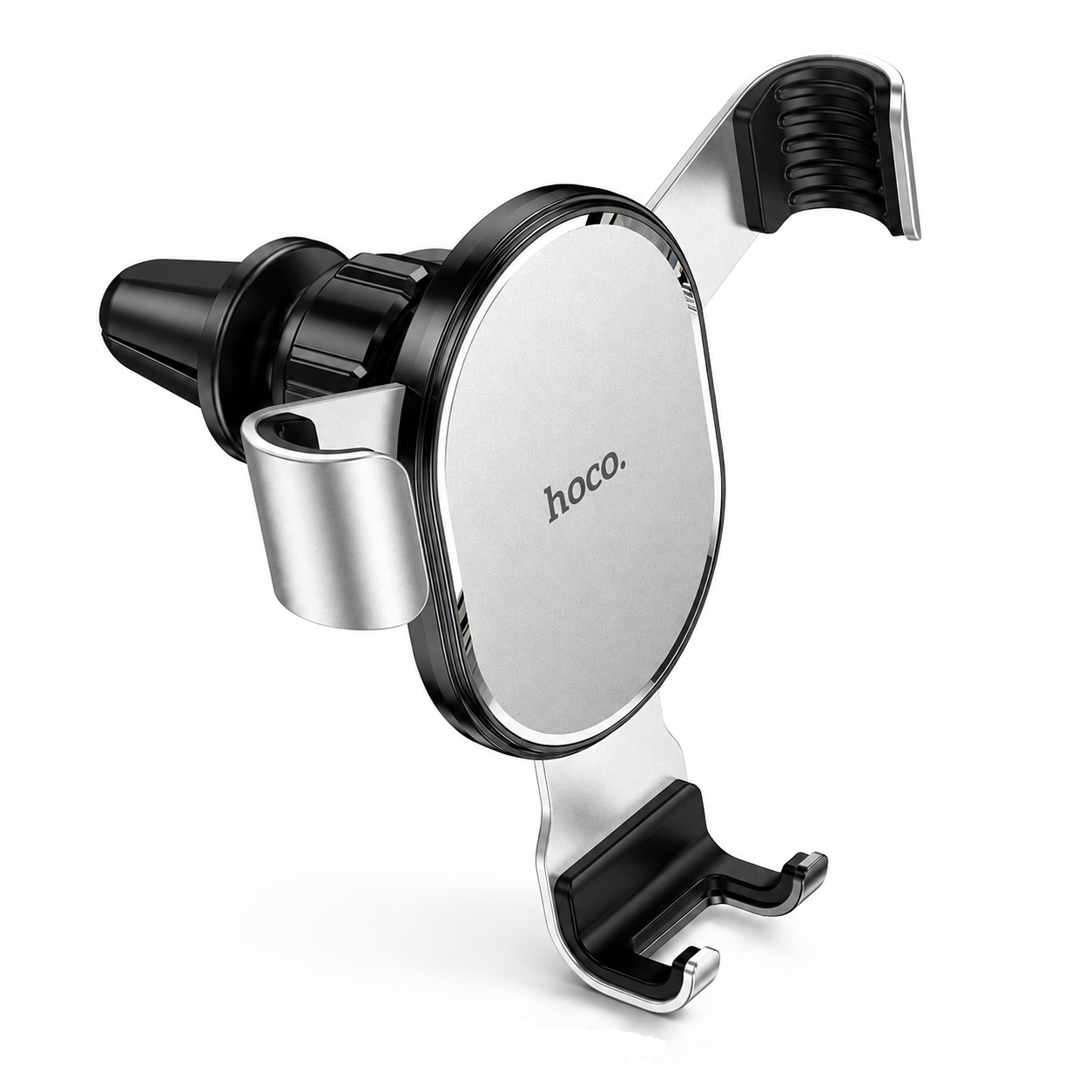 Автотримач для телефона HOCO CA56 Plus Armor metal gravity car holder Black Silver