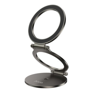 Автотримач для телефона HOCO H102 Whale magnetic ring holder(multi-scene) Metal Grey