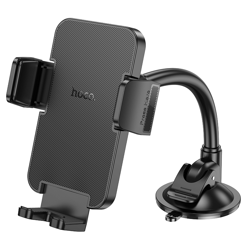 Автотримач для телефона HOCO H38 Cheetah car holder(windshield) Black — фото 5
