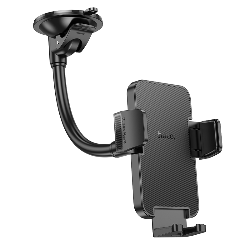 Автотримач для телефона HOCO H38 Cheetah car holder(windshield) Black — фото 6