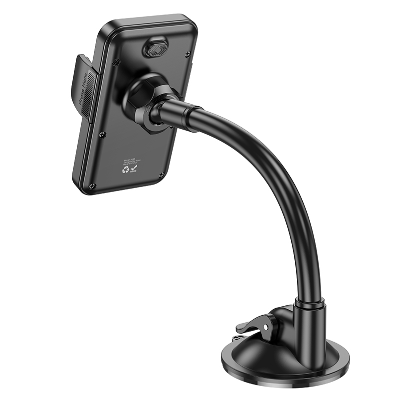 Автотримач для телефона HOCO H38 Cheetah car holder(windshield) Black — фото 8