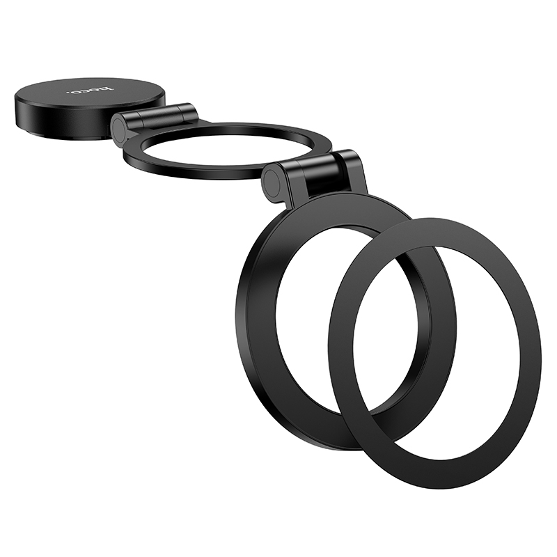 Автотримач для телефона HOCO H98 Rider folding Ring Magnetic Car holder(center console) Black — фото 5