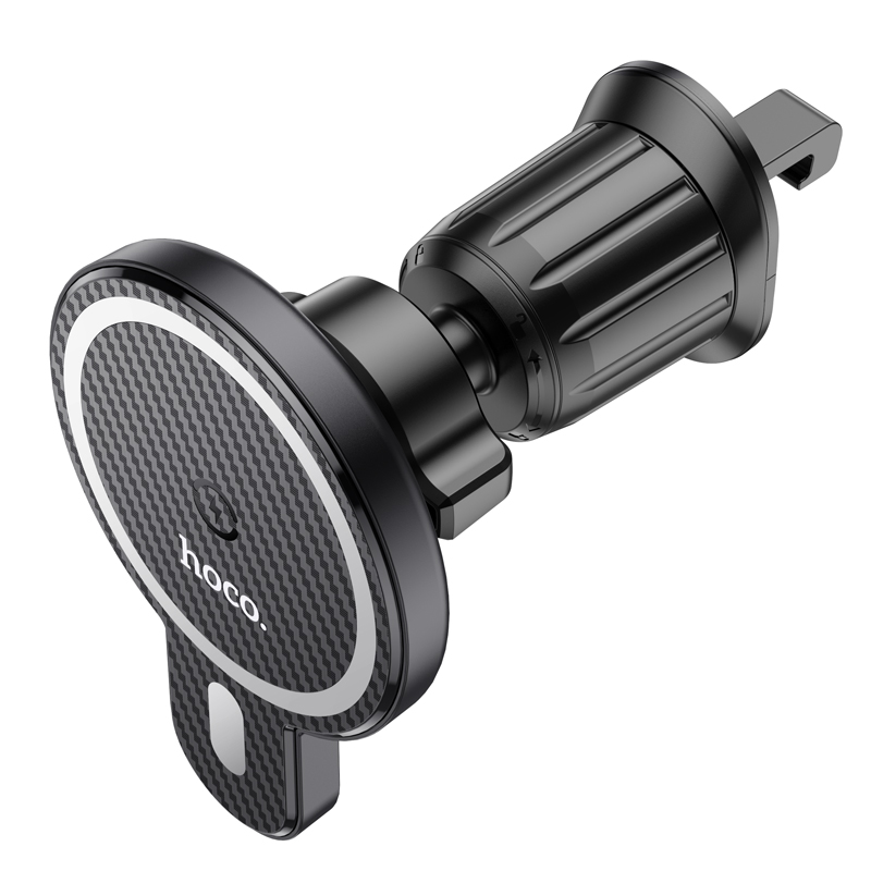 Автотримач для телефона з БЗП HOCO CA85 Ultra-fast magnetic wireless charging car holder Black — фото 7