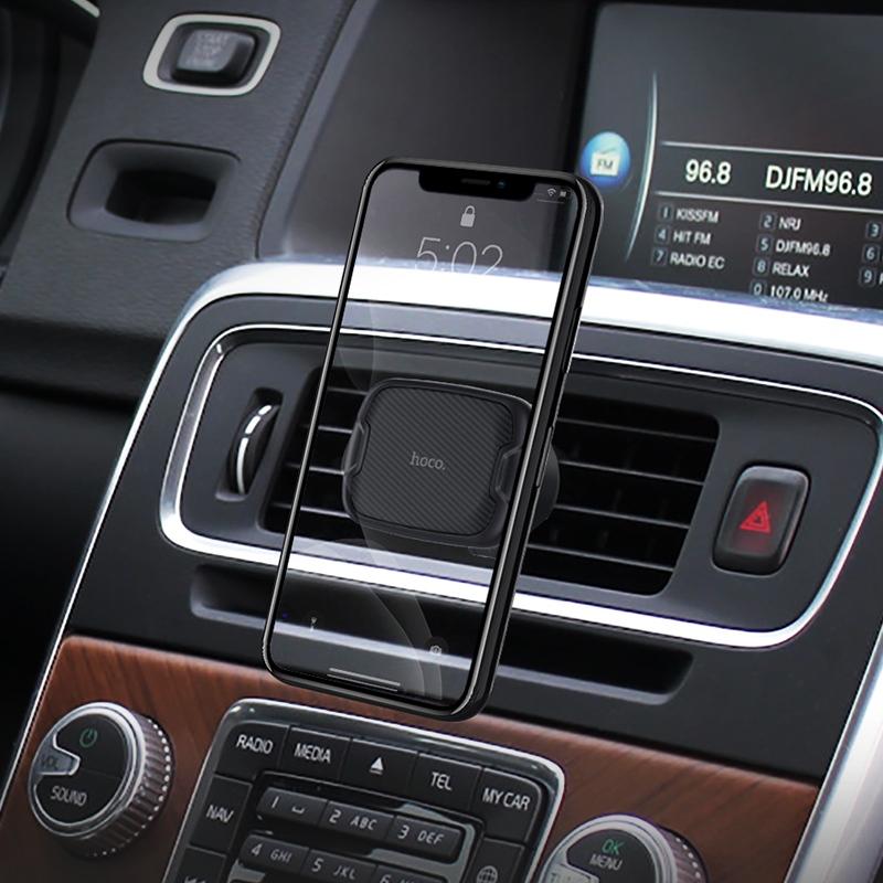 Автотримач для телефону Hoco CA65 Sagittarius series air outlet magnetic car holder Black — фото 9