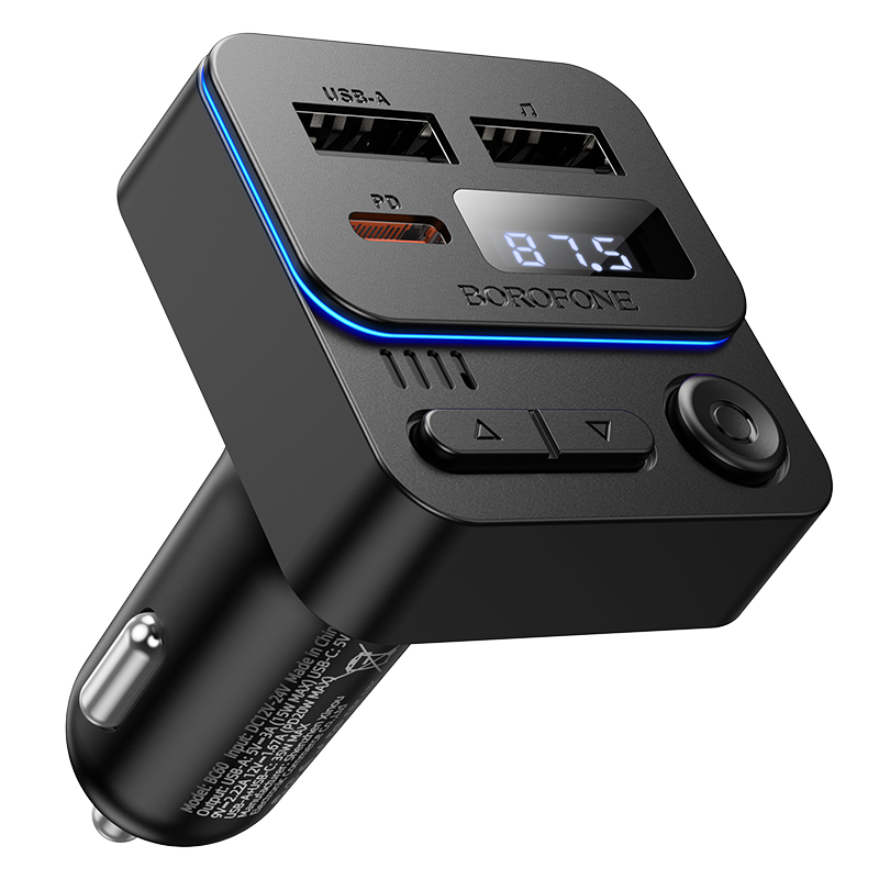 АЗП з FM-модулятором Borofone BC60 Hero 35W(1A1C)