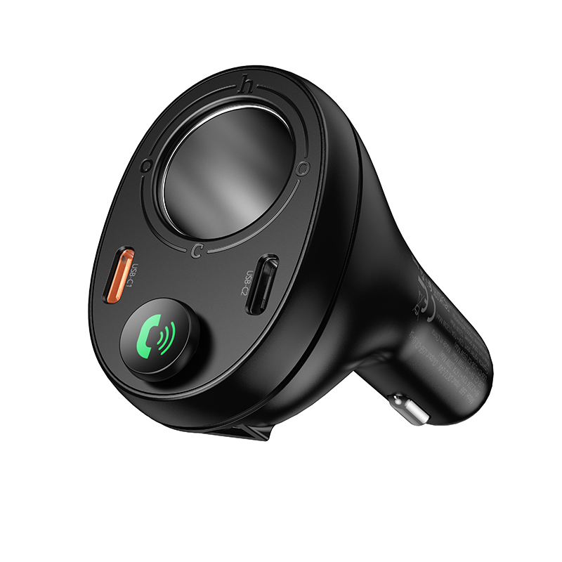 АЗП з FM-модулятором HOCO E88 Star 35W(2C) cigarette lighter car BT FM transmitter Black — фото 5