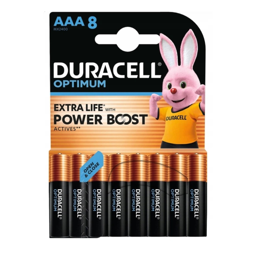 Батарейка Duracell LR3/AAA Optimum (8 шт)