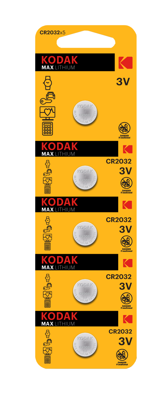 Батарейка літієва KODAK Ultra CR2032 5 шт.