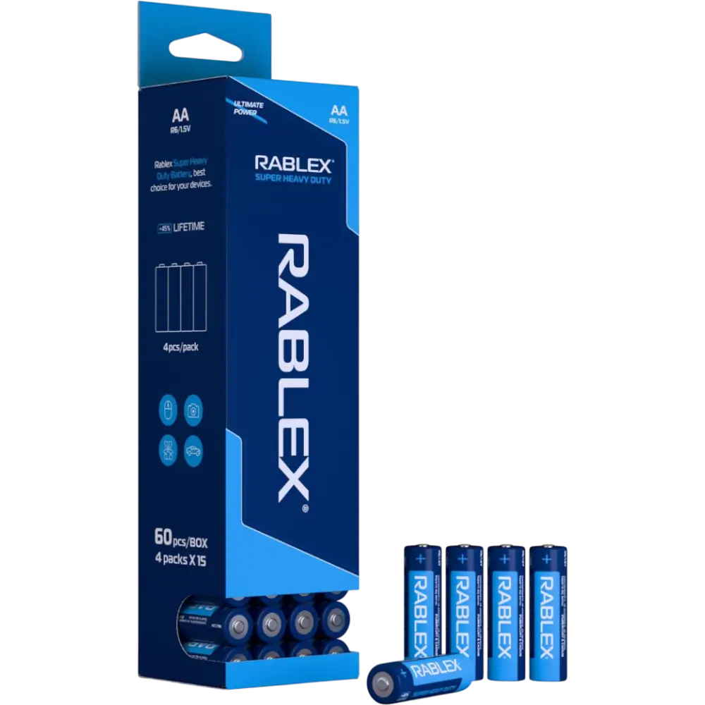 Батарейка Rablex R6/AA Super Heavy Duty (4шт) — фото 4