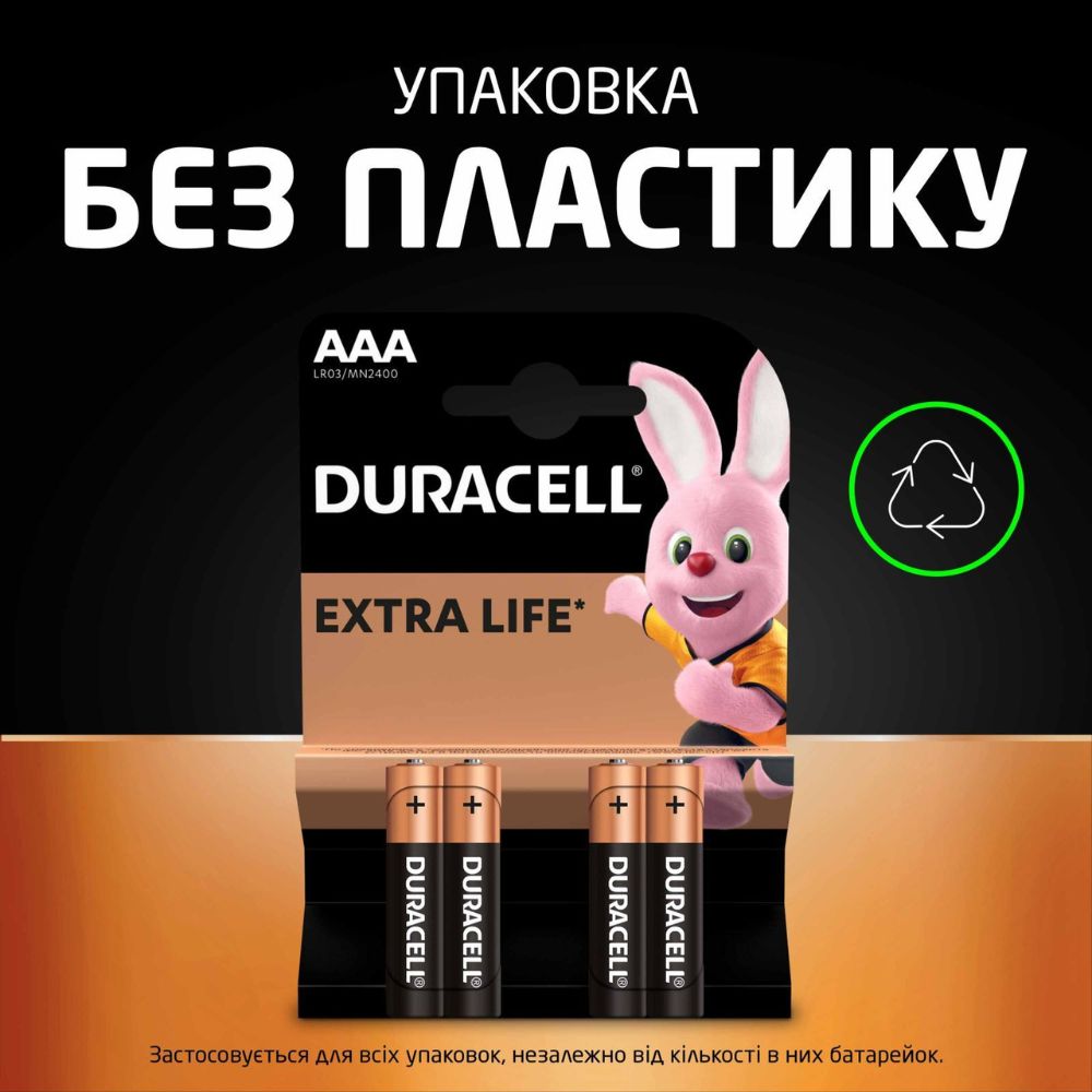 Батарейки Duracell Basic AAA 4 шт. — фото 7