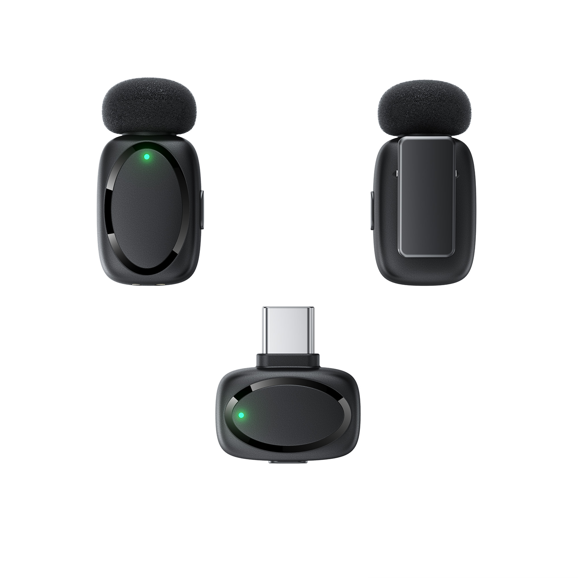Бездротова мікрофонна система ACEFAST R2 dual-mic (Type-C) Black — фото 6