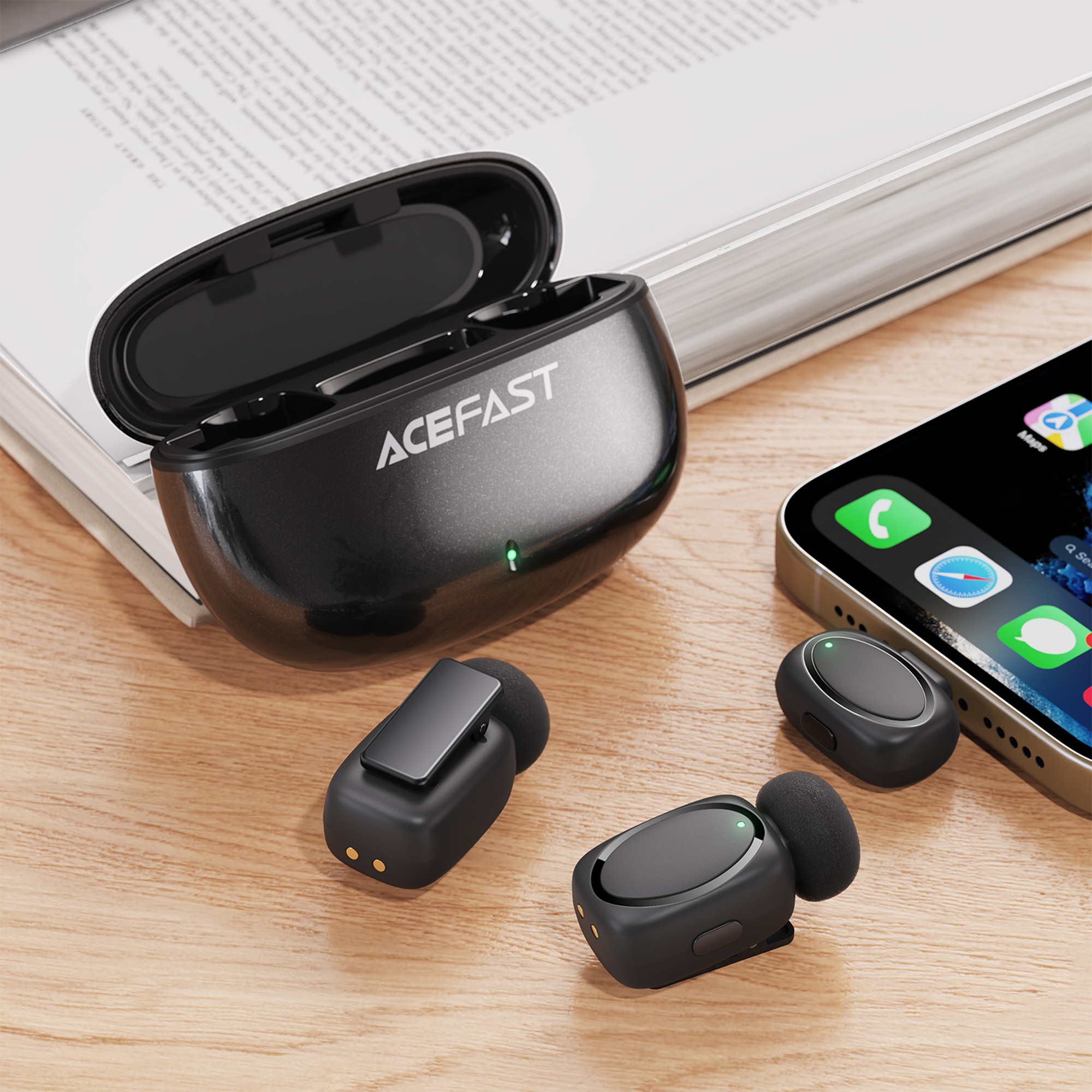 Бездротова мікрофонна система ACEFAST R2 dual-mic (Type-C) Black — фото 8