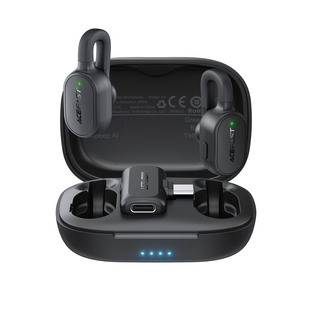 Бездротова мікрофонна система Acefast R4 dual-mic (Type-C) Black — фото 4