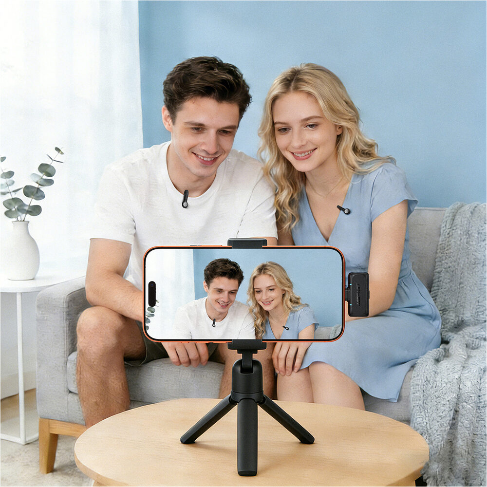 Бездротова мікрофонна система Acefast R4 dual-mic (Type-C) Black — фото 9