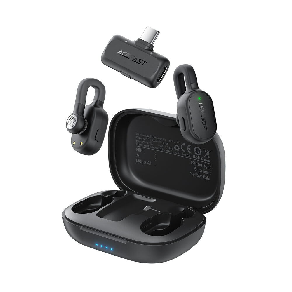 Бездротова мікрофонна система Acefast R4 dual-mic (Type-C) Black