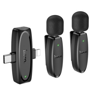 Бездротова мікрофонна система HOCO L15 dual-mic (iP/Type-C) Black