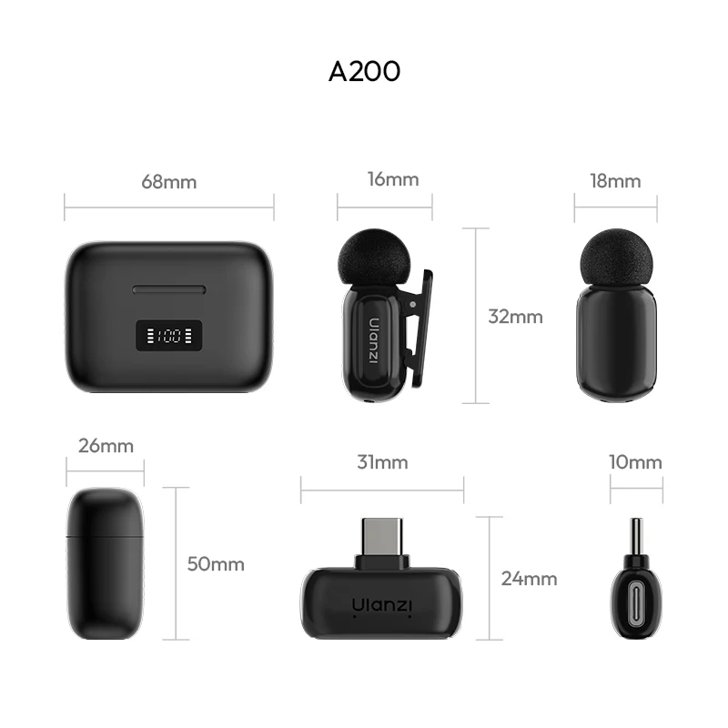 Бездротова мікрофонна система Ulanzi A200 Mini Mic — фото 8