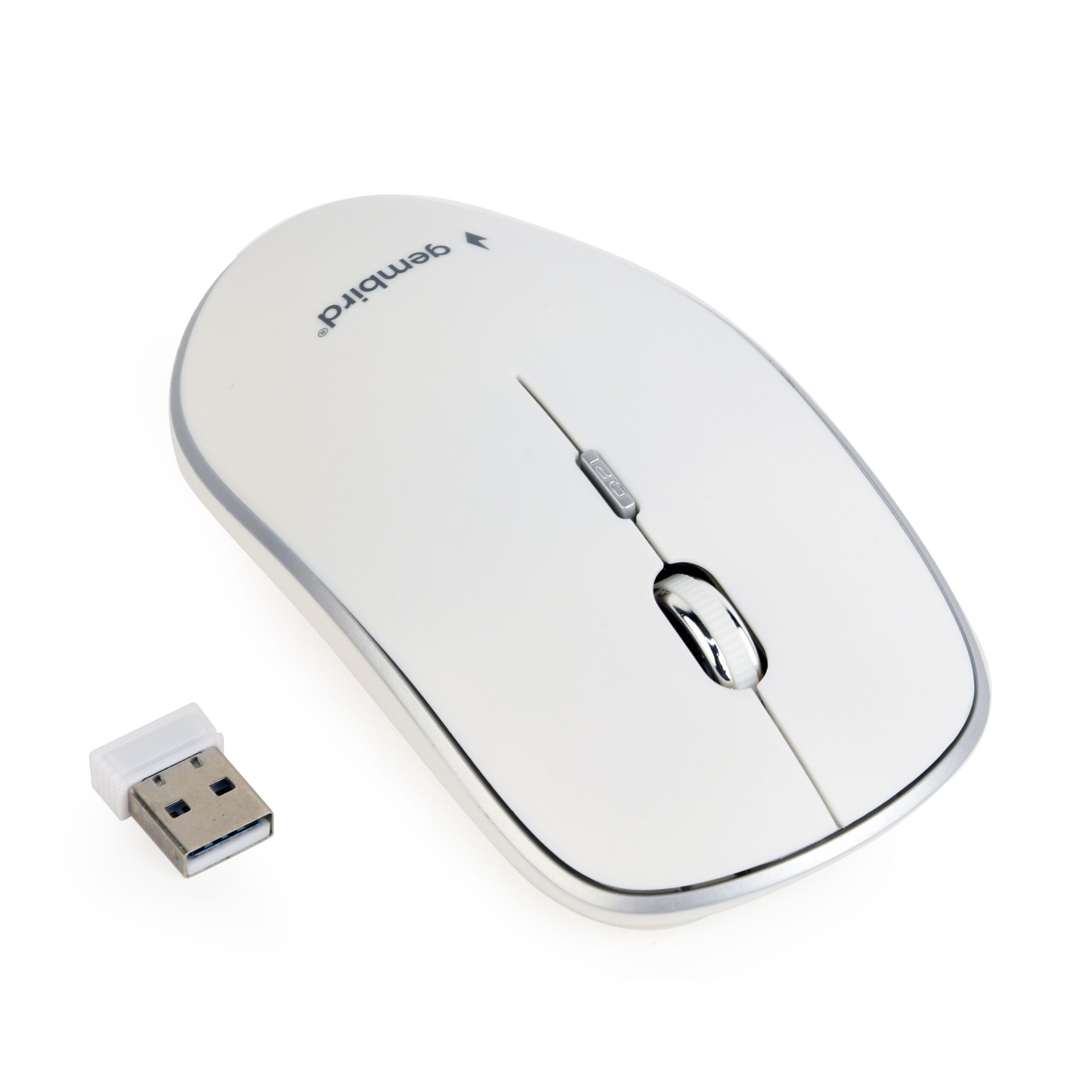 Бездротова оптична миша, USB, 1600 dpi, б i лий Gembird Musw-4B-01-W