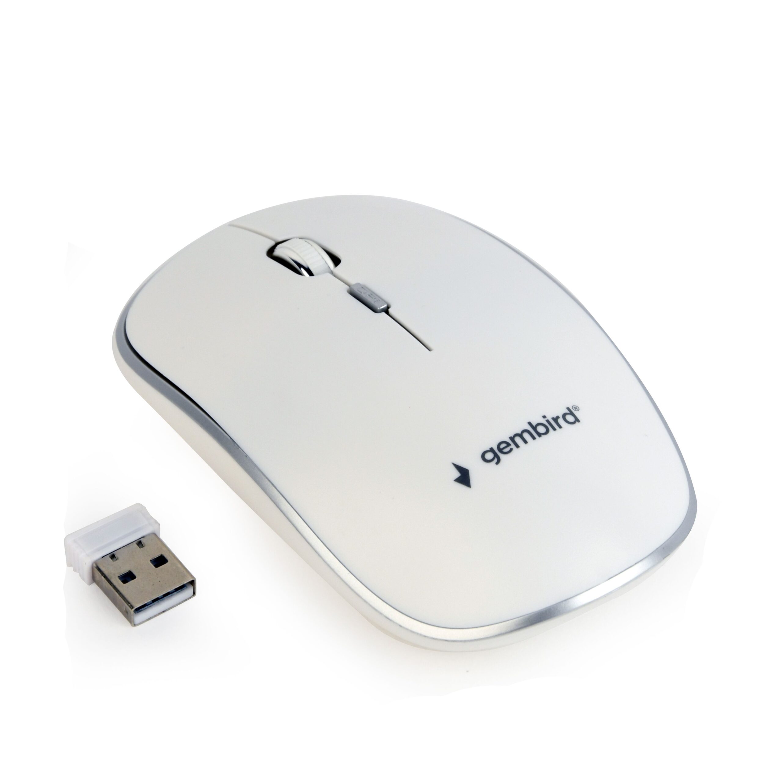 Бездротова оптична миша, USB, 1600 dpi, б i лий Gembird Musw-4B-01-W — фото 2