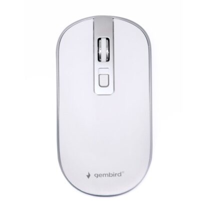 Бездротова оптична миша, USB, 1600 dpi, біла з сірим Gembird