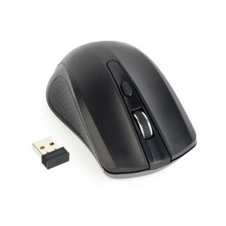 Бездротова оптична миша, USB, 1600 dpi, чорна Gembird Musw-4B-04
