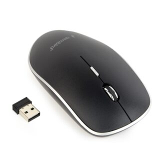 Бездротова оптична миша, USB, 1600 dpi, чорний Gembird Musw-4B-01