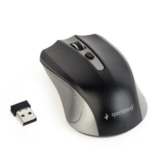 Бездротова оптична миша, USB, 1600 dpi, чорно-с i ра Gembird