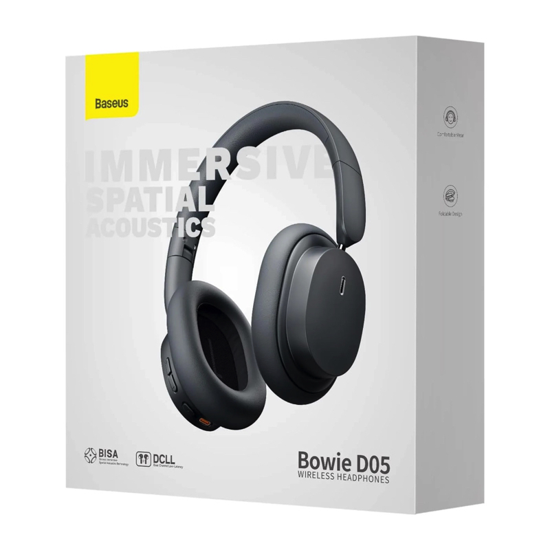 Бездротові накладні навушники Baseus Bowie D05 Wireless Headphones Grey — фото 7