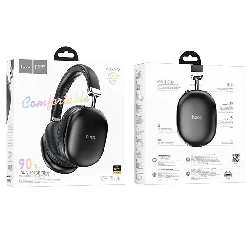 Бездротові накладні навушники HOCO W35 Max Joy BT headphones Black — фото 7