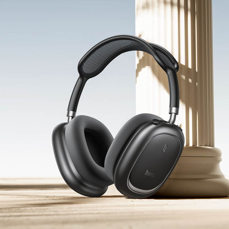 Бездротові накладні навушники HOCO W68 Calma ANC noise-canceling BT headphones(App) Metal Gray — фото 6