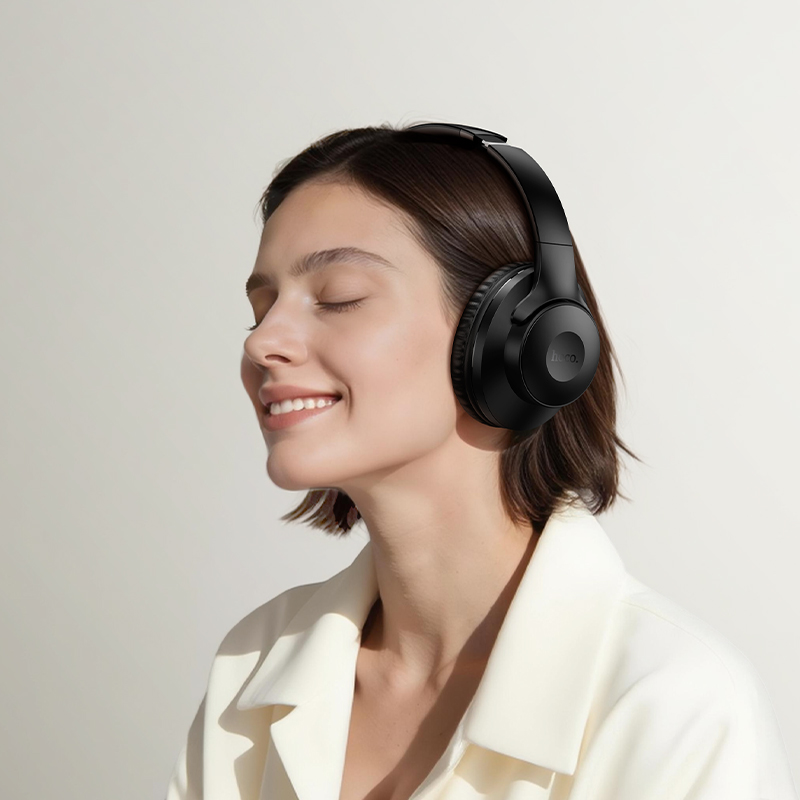 Бездротові накладні навушники HOCO W71 Cool sound BT headphones Black — фото 9