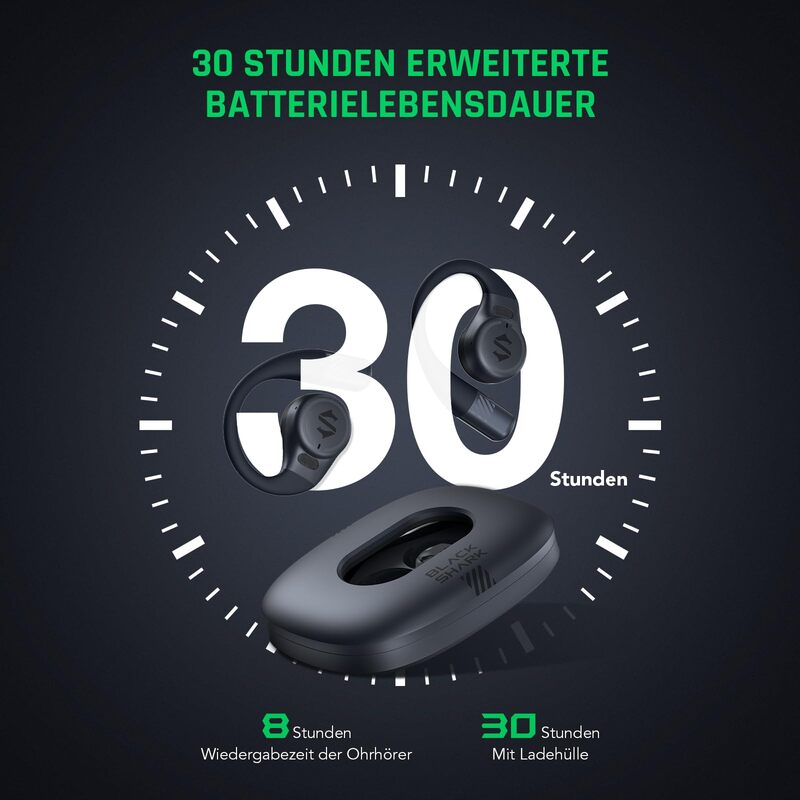 Бездротові навушники TWS Black Shark Open Bluetooth Earphones Black — фото 5