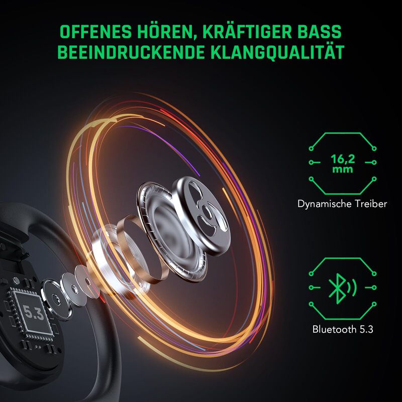Бездротові навушники TWS Black Shark Open Bluetooth Earphones Black — фото 6