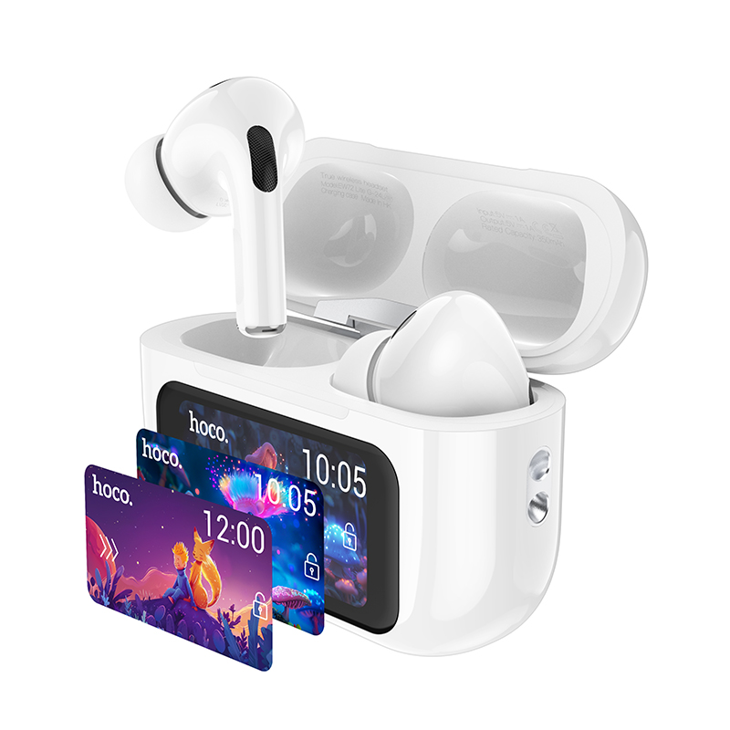 Бездротові навушники TWS HOCO EW72 Lite Soar, touch screen, White — фото 4