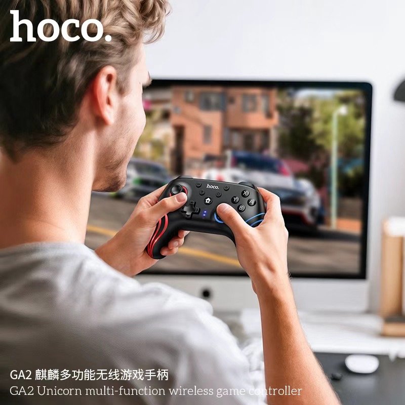 Бездротовий геймпад HOCO GA2 800mAh (SWITCH 1/2.PC) Unicorn multi-function wireless game controller Black — фото 6