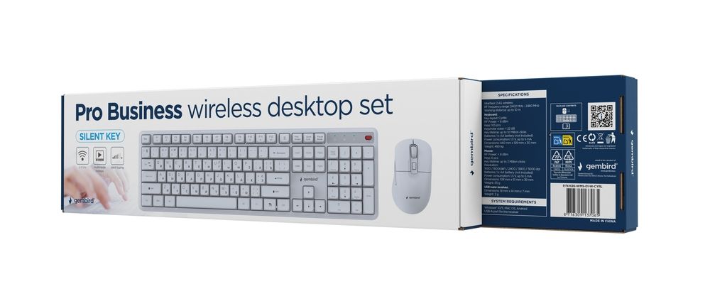 Бездротовий комплект (клавіатура + миша), Silent Key Pro Business — фото 4