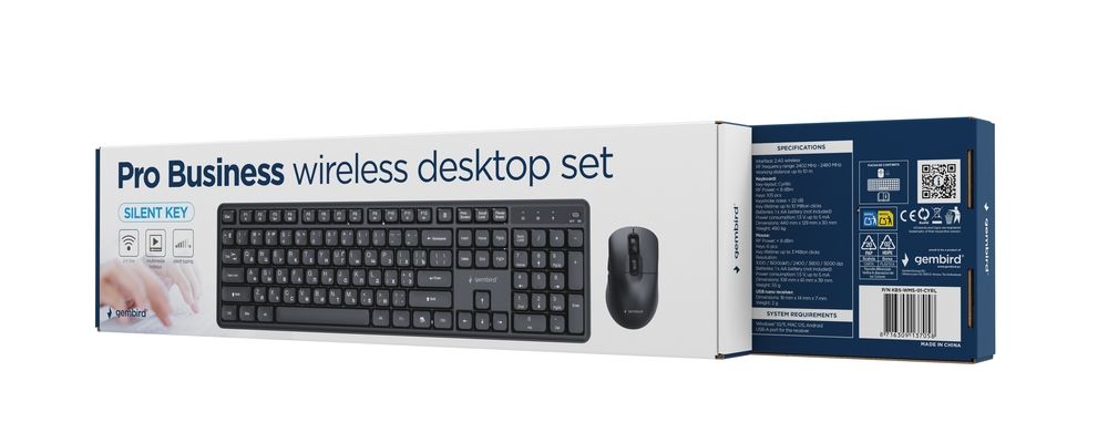 Бездротовий комплект (клавіатура + миша), Silent Key Pro Business — фото 4