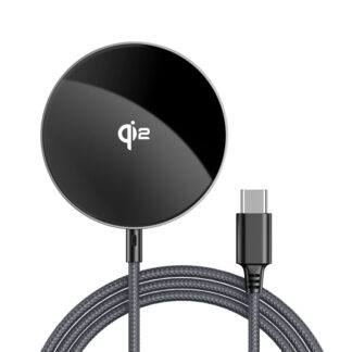 Бездротовий зарядний пристрій Acefast E24 QI2 desktop magnetic wireless charger with cable, Metal Gray