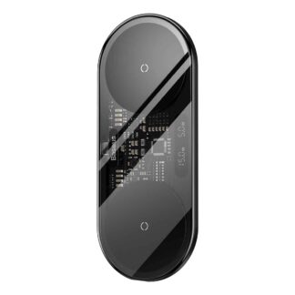 Бездротова зарядка Baseus Digital LED Display 20W для двох пристроїв
