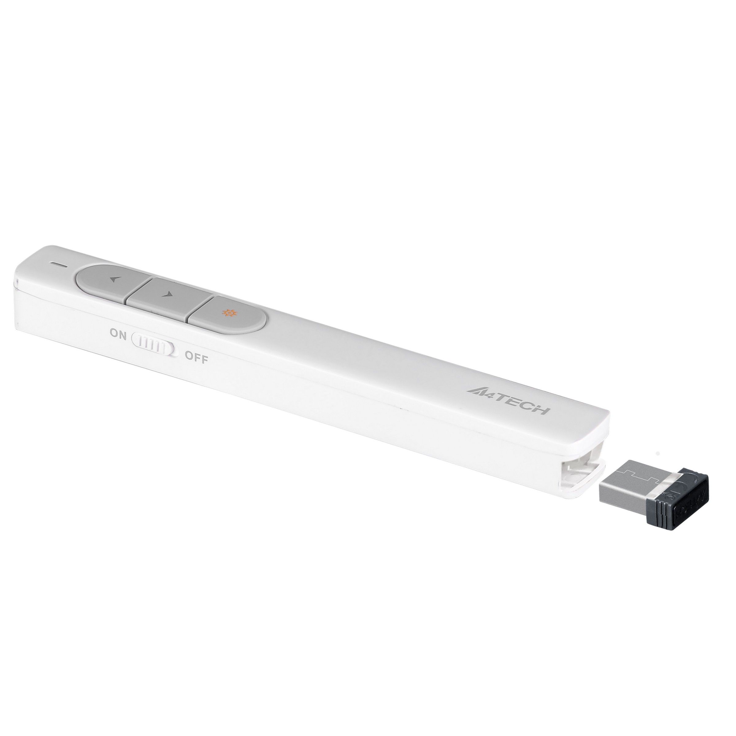 Бездротовий презентер 2.4G з лазерною указкою, USB A4Tech LP15 White — фото 4