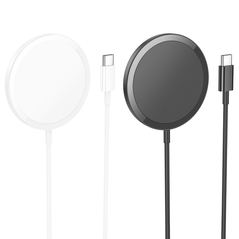 Бездротовий зарядний пристрій HOCO CW52 Enjoy magnetic wireless fast charging White — фото 6