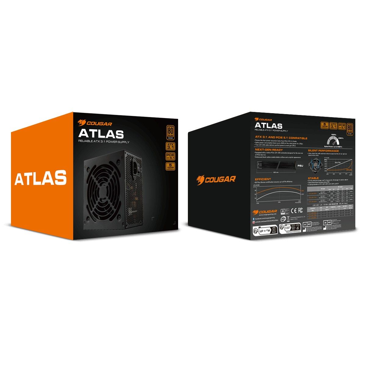 Блок живлення ATX 3.1 650W, 87% Plus Bronze, 6Sata+4PCI-E Cougar — фото 7