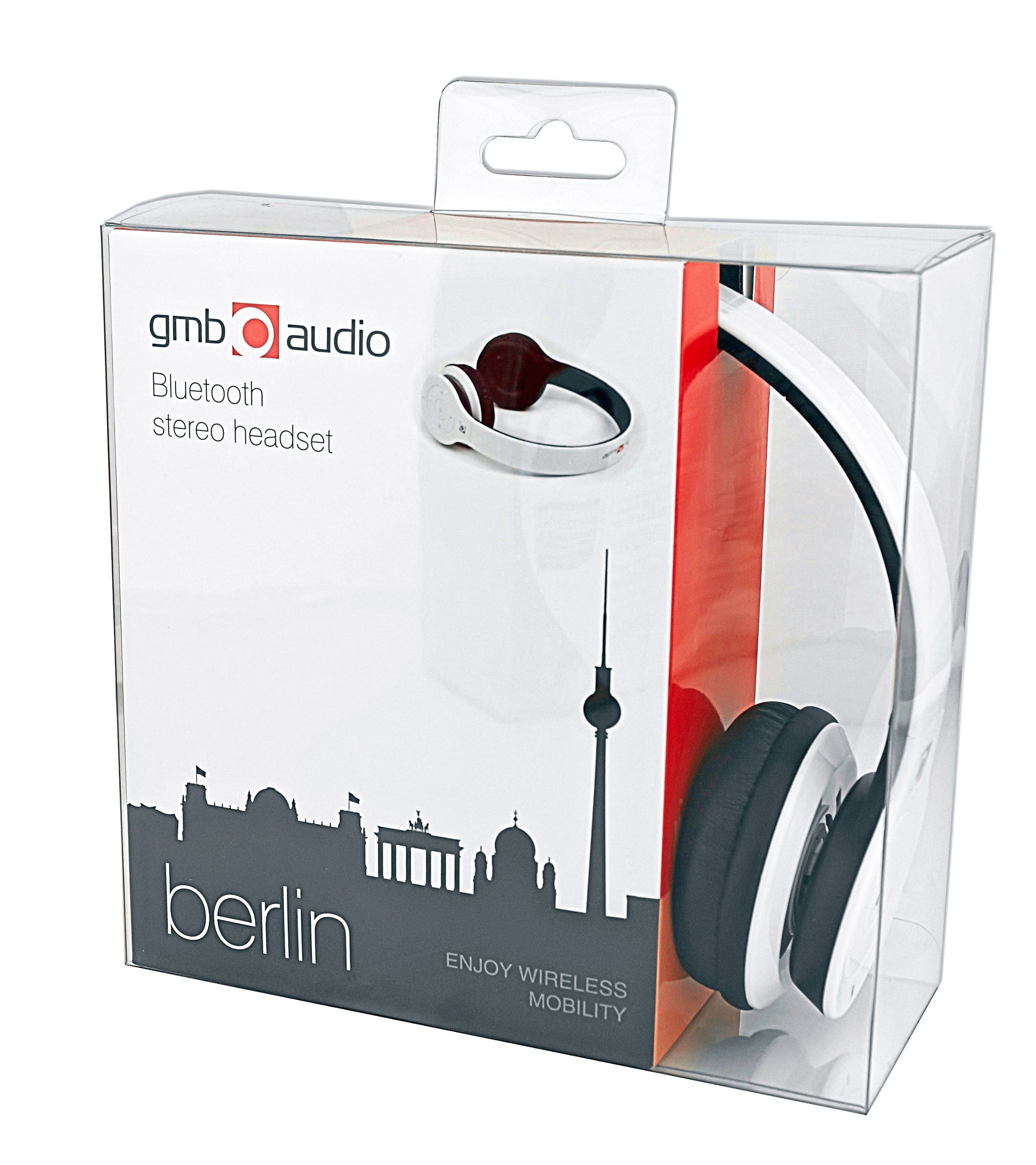Bluetooth гарнітура, серія gmb audio "Берлін", білий gmb audio — фото 5