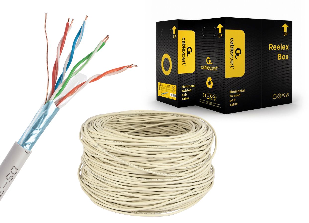 CAT5e, одножильна, алюміній під міддю (CCA), AWG24), неекранована — фото 2