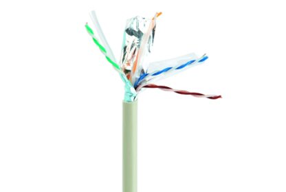 CAT6, одножильна, алюміній під міддю (CCA), AWG23), екранована